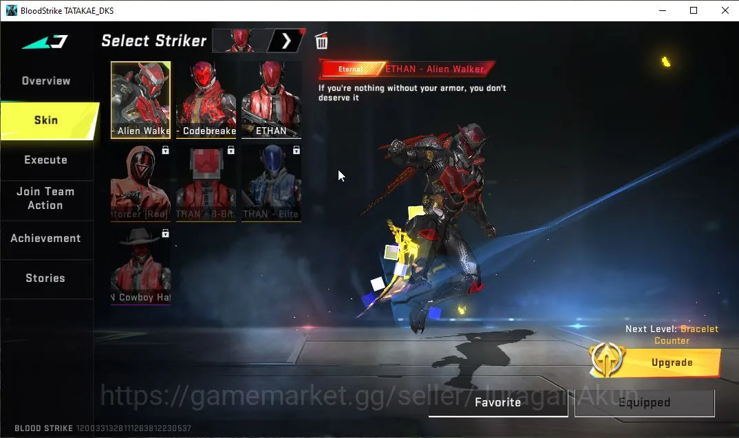 Blood Strike Accounts Mid-Tier Asia|ETERNAL ETHAN-Alien Walker|2 Limit RPK-Vermilion,Anniv FAL-Evodra|3 Ultra 3