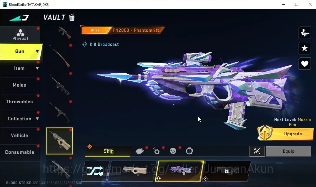 Blood Strike Accounts Mid-Tier Asia|ETERNAL ETHAN-Alien Walker|2 Limit RPK-Vermilion,Anniv FAL-Evodra|3 Ultra 7