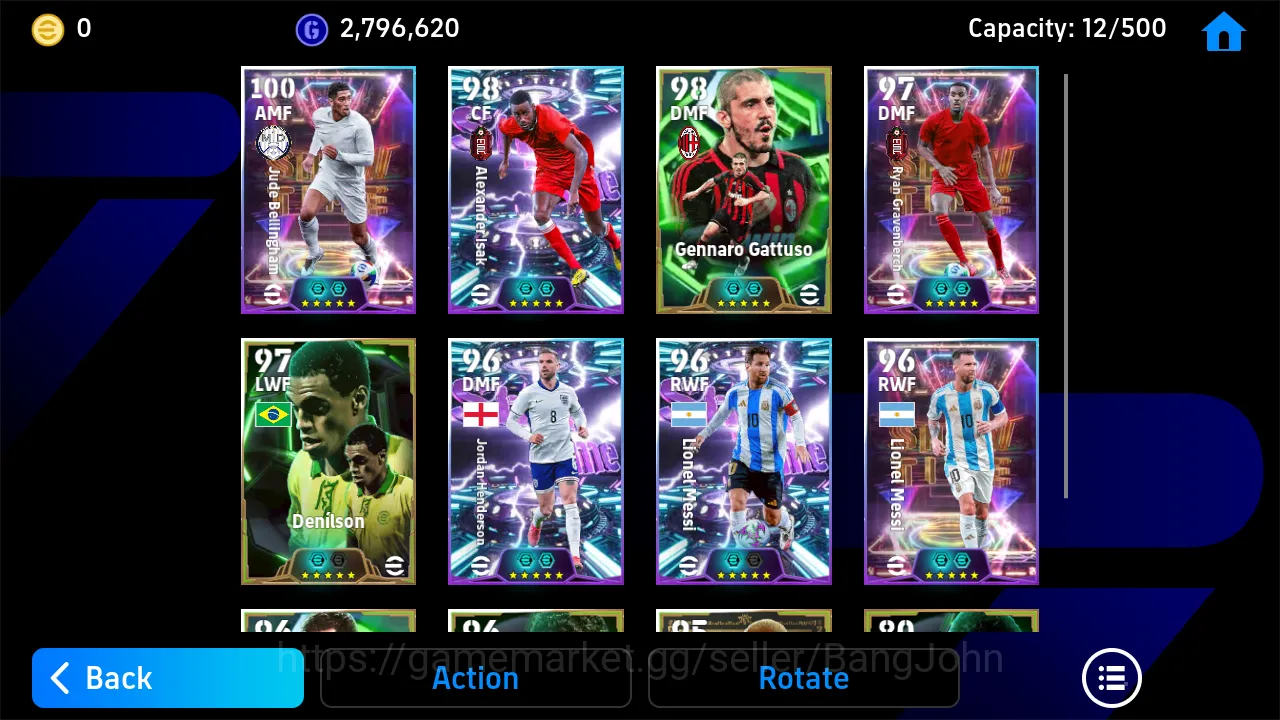 eFootball Accounts Others Power 3151 | isak showtime belingham showtime granvenbech showtime gattuso epic db new |EFB194B 3