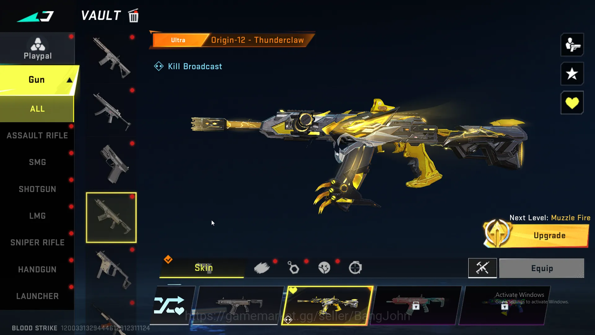 Blood Strike Accounts Others "Eternal Volt , Collab Ran Mikasa , Ultra Zero | Eternal Ump45 lvl 3 | Eternal Galil lvl 2 14
