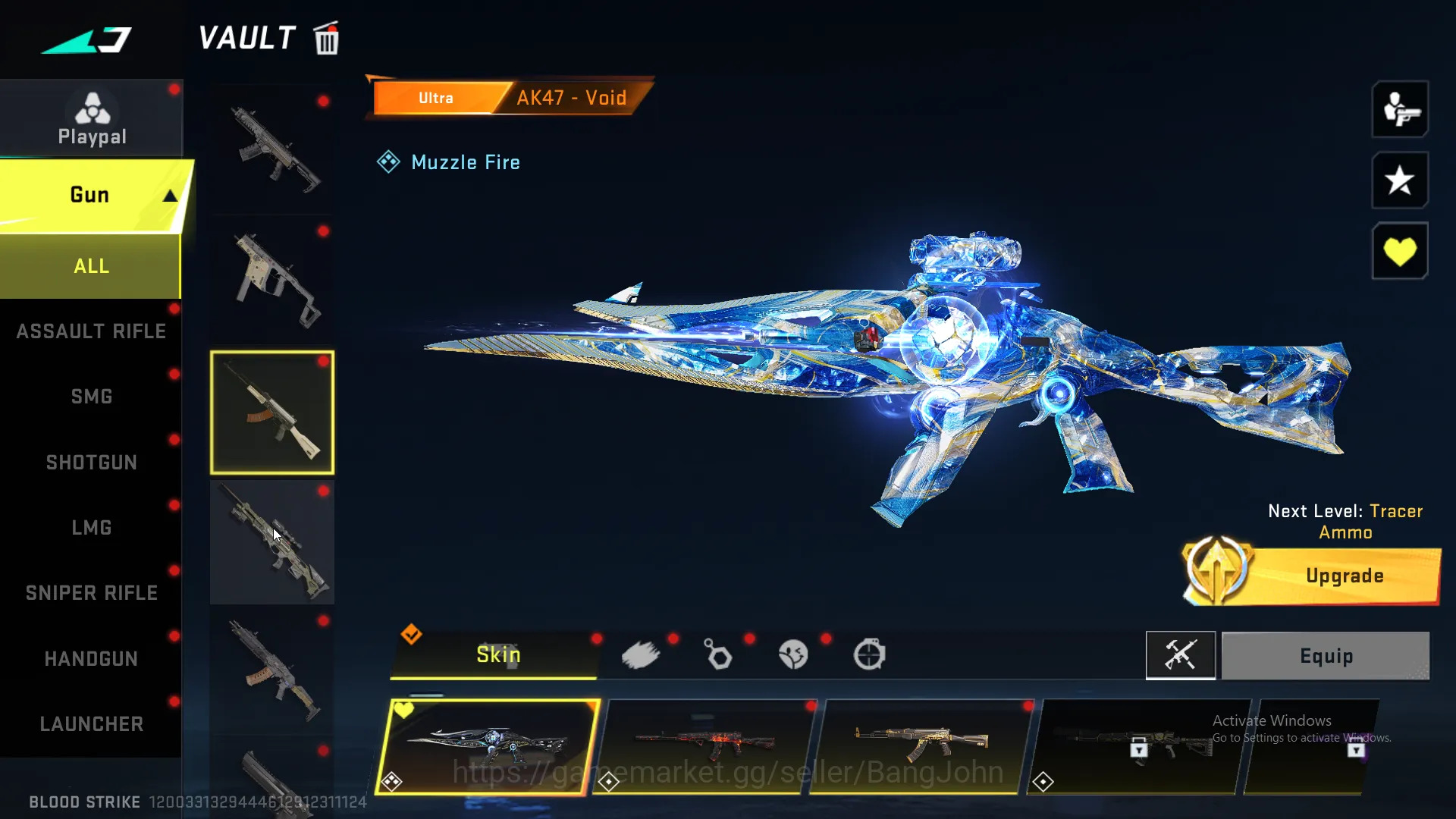 Blood Strike Accounts Others "Eternal Volt , Collab Ran Mikasa , Ultra Zero | Eternal Ump45 lvl 3 | Eternal Galil lvl 2 15