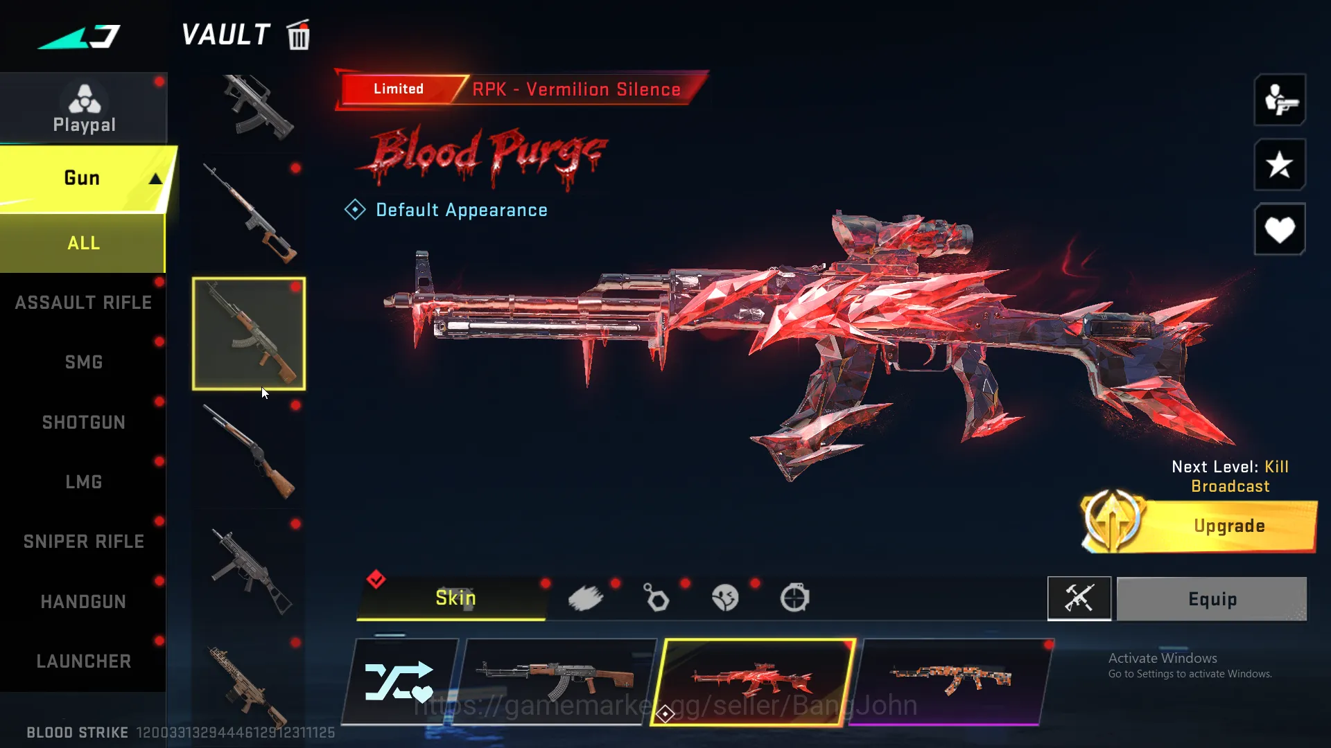 Blood Strike Accounts Others "Eternal Volt , Collab Ran Mikasa , Ultra Zero | Eternal Ump45 lvl 3 | Eternal Galil lvl 2 18