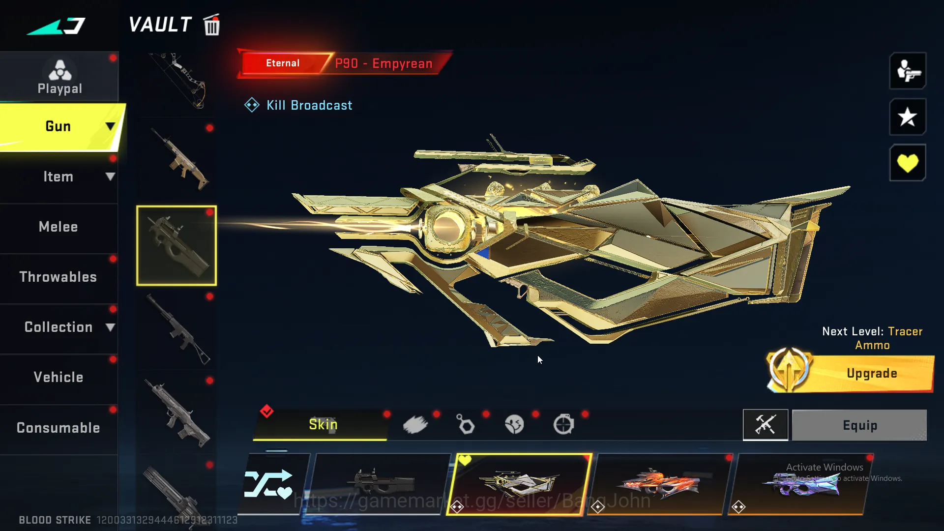 Blood Strike Accounts Others "Eternal Volt , Collab Ran Mikasa , Ultra Zero | Eternal Ump45 lvl 3 | Eternal Galil lvl 2 5