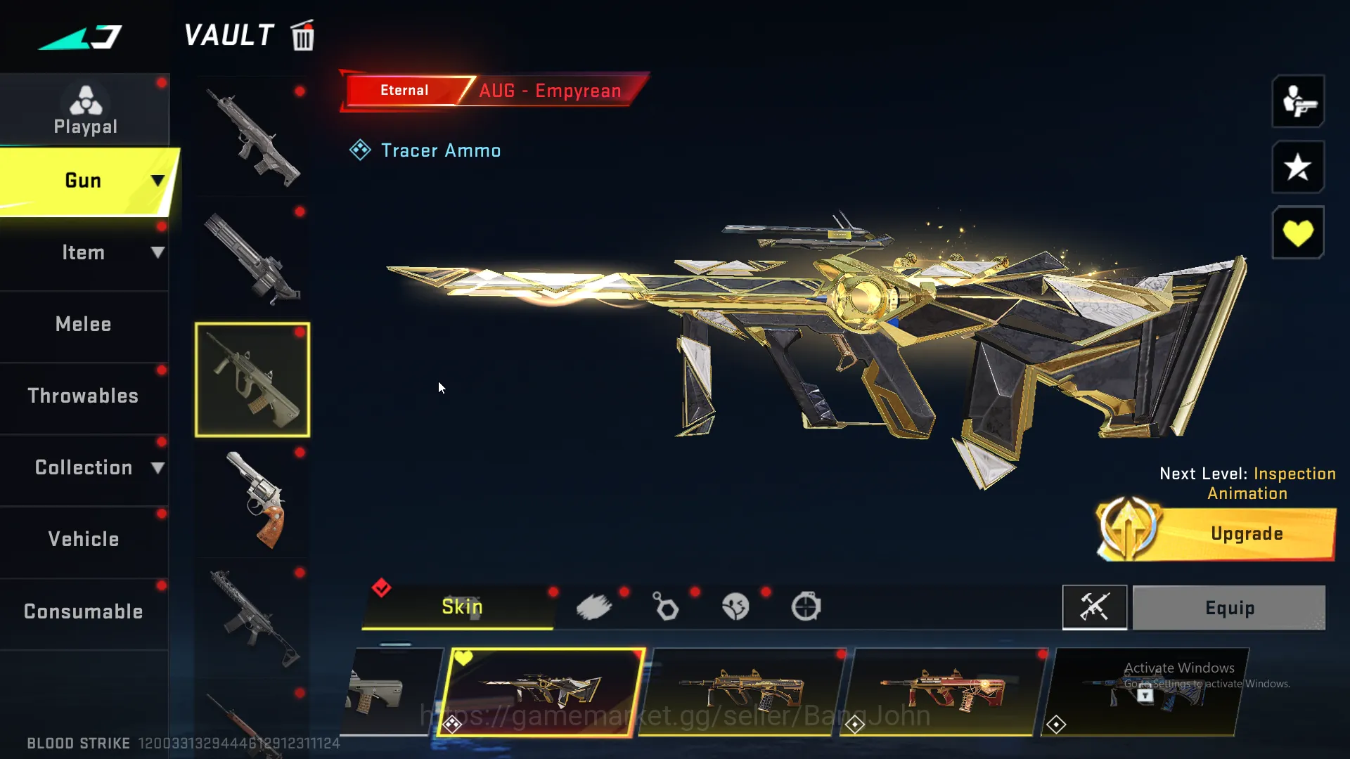 Blood Strike Accounts Others "Eternal Volt , Collab Ran Mikasa , Ultra Zero | Eternal Ump45 lvl 3 | Eternal Galil lvl 2 7