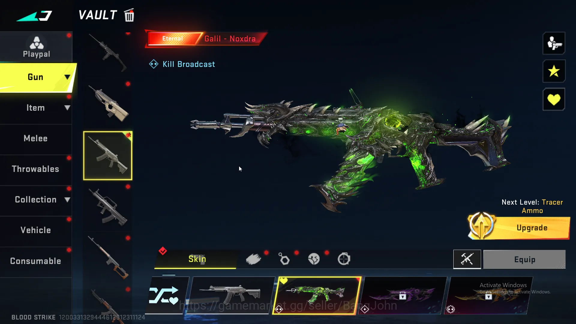 Blood Strike Accounts Others "Eternal Volt , Collab Ran Mikasa , Ultra Zero | Eternal Ump45 lvl 3 | Eternal Galil lvl 2 9