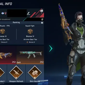 Blood Strike Accounts Starter ASIA|starter|1 eternal:Inp-9-Golden Elegy|1 ultra:Galil|1 Legendary:M4A1|EoT