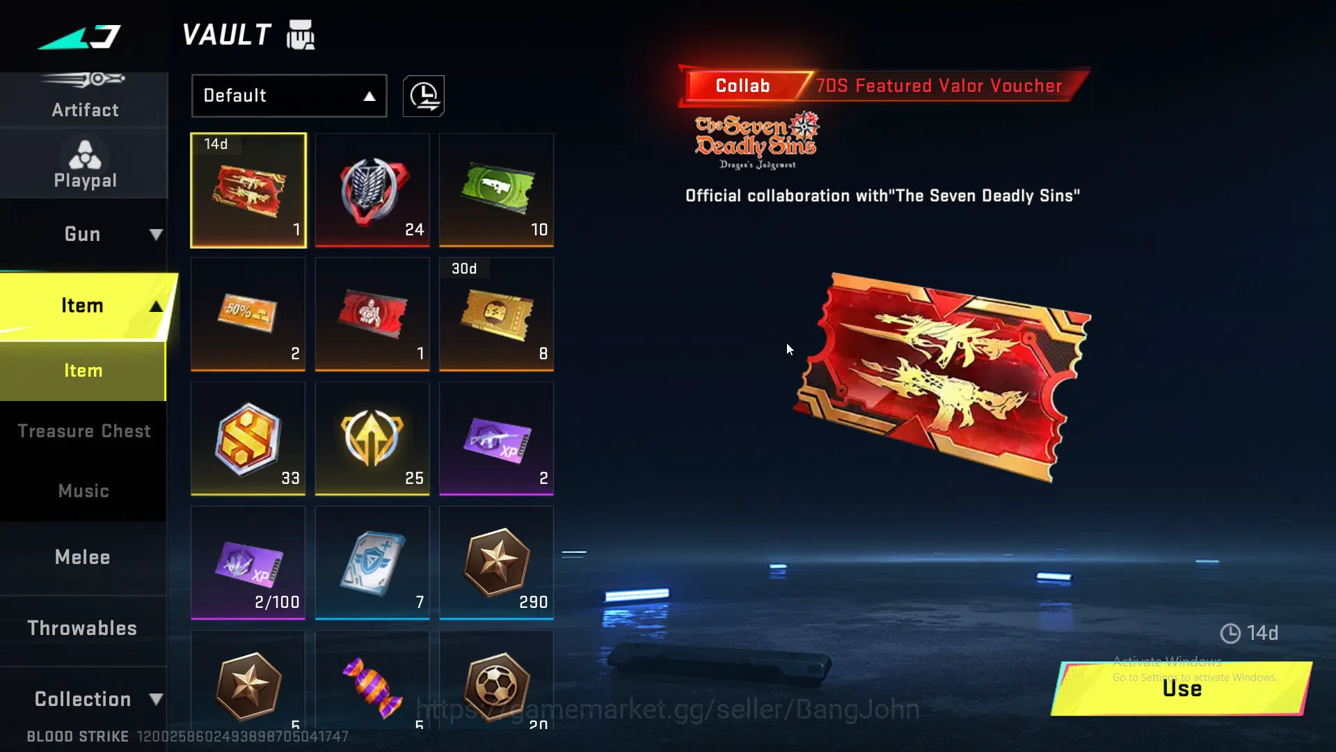 Blood Strike Accounts ASIA | 1 Ethernal | Ethan Eren (AOT) | Ultra M4, U image 13