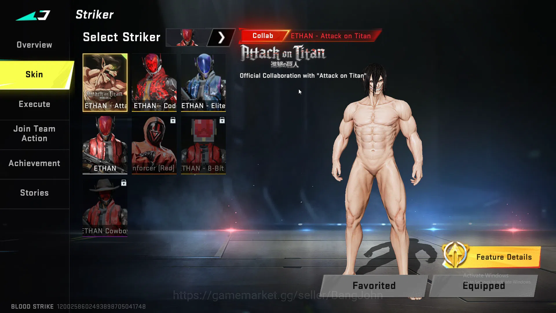 Blood Strike Accounts ASIA | 1 Ethernal | Ethan Eren (AOT) | Ultra M4, U image 17