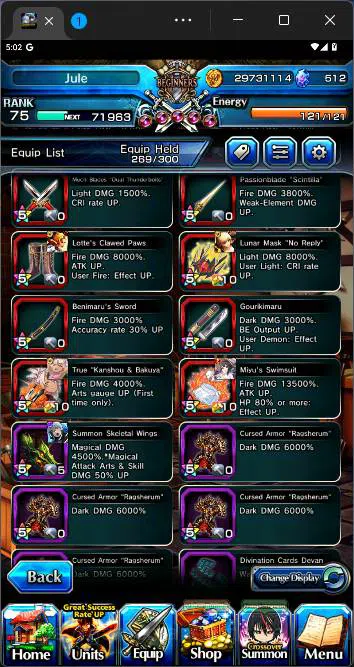 Grand Summoners Accounts Others GLOBAL|12 Ascend|Inumata,SummerMiyu,DL Rimuru TW,Shirou Emiya TW,etc|Take mail|check 4