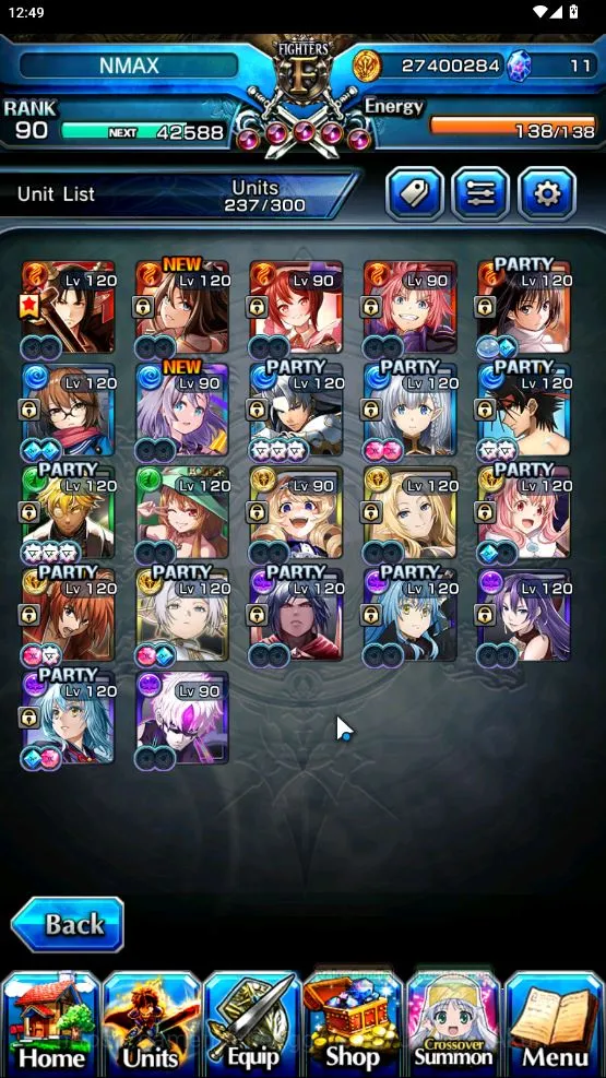 Grand Summoners Accounts Mid-Game Global|Rank 90|22 Ascend[RoyTW,SagaraTW,HimuraTW,FrierenTW,JijiTW,Etc]+Lpot 467,SpArt 2