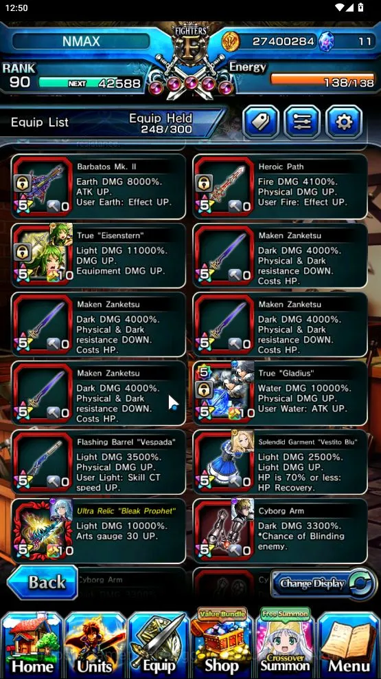 Grand Summoners Accounts Mid-Game Global|Rank 90|22 Ascend[RoyTW,SagaraTW,HimuraTW,FrierenTW,JijiTW,Etc]+Lpot 467,SpArt 5