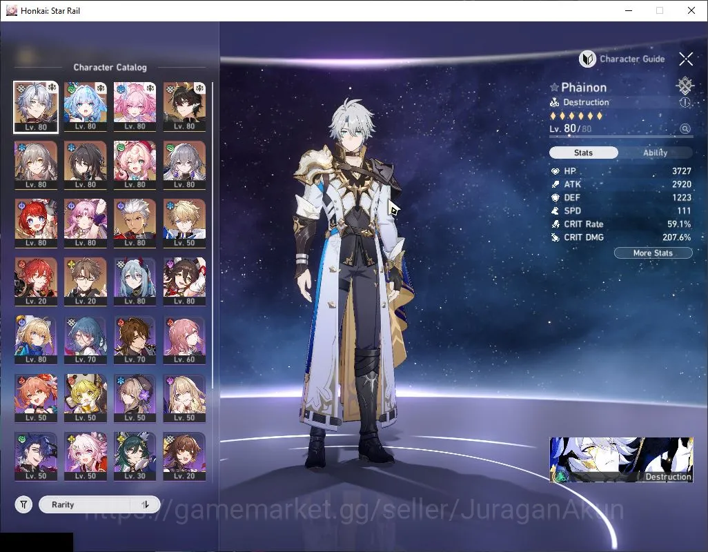 Honkai Star Rail Accounts Mid Game ASIA|TL 70|8 Limited|[Cyrene E4,Phainon,Dante,Archer]+Sign, Cerydra,Hyacine,TB,Ruan Mei 2