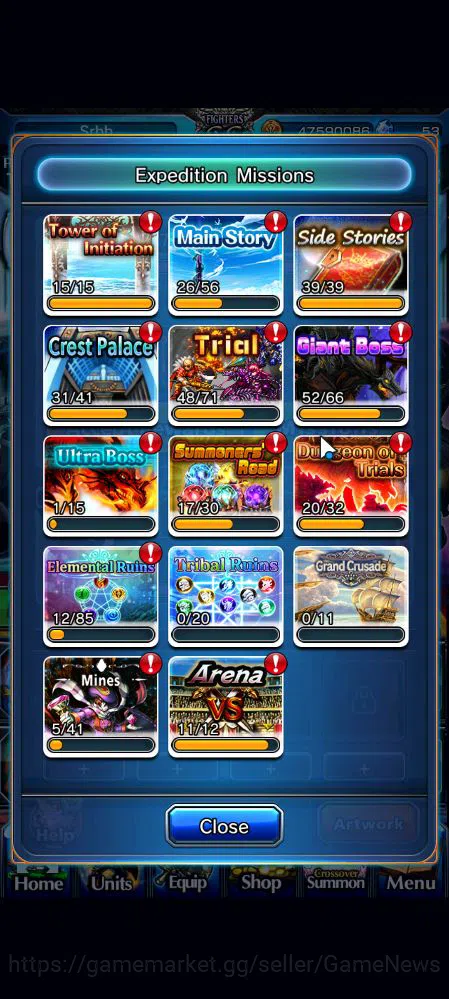 Grand Summoners Accounts Mid-Game Global|Rank 138|15 Ascend|Inumuta,ShadowTW,Summer (Miyu,ChloeTW),Emiya,DL 15