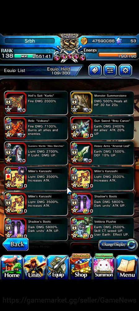 Grand Summoners Accounts Mid-Game Global|Rank 138|15 Ascend|Inumuta,ShadowTW,Summer (Miyu,ChloeTW),Emiya,DL 6