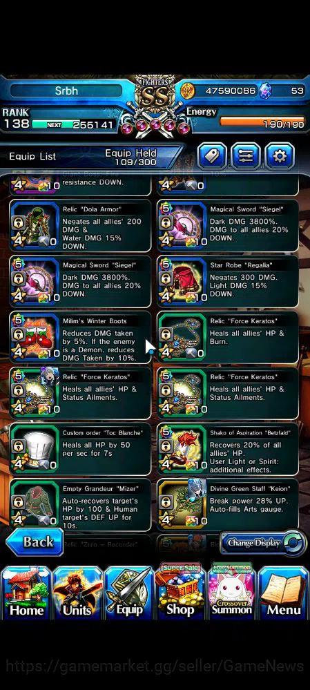 Grand Summoners Accounts Mid-Game Global|Rank 138|15 Ascend|Inumuta,ShadowTW,Summer (Miyu,ChloeTW),Emiya,DL 8