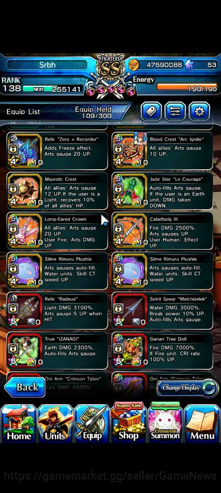 Grand Summoners Accounts Mid-Game Global|Rank 138|15 Ascend|Inumuta,ShadowTW,Summer (Miyu,ChloeTW),Emiya,DL 9