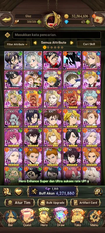 The Seven Deadly Sins: Grand Cross Midgame Asia |4,2M CC|2LR + 10UR + Many Collabs (Merlin,El image 1