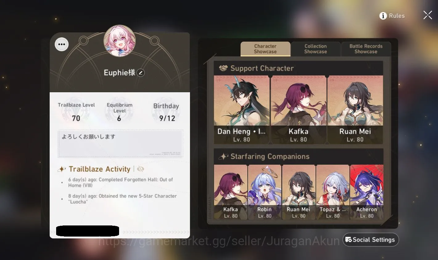 Honkai Star Rail Mid Game Asia [TL70] 11 Limited (Robin+Sign, Archeron+Sign, image 1