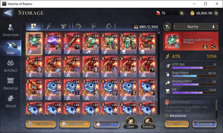 Watcher of Realms Accounts Mid-Tier Global 60x|LV83|5,3M Power Abyss I|12 Lord[Ingrid A3,Valderon,Prateus A1][Wukong A4,Hex 4