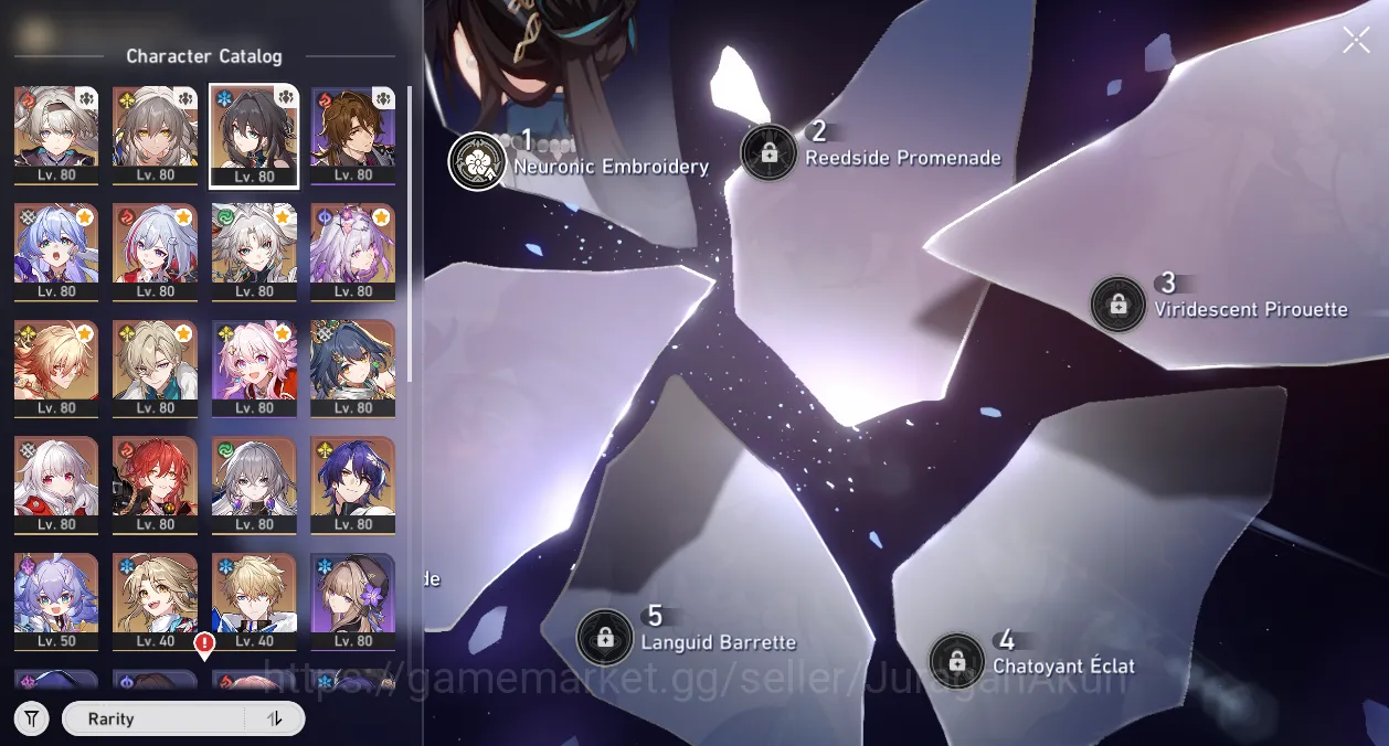 Honkai Star Rail Accounts Mid Game ASIA [TL70] Feixiao Premium Team (Feixiao+Sign,Robin,Topaz,Aven,Castorice&ETC)|Take 5