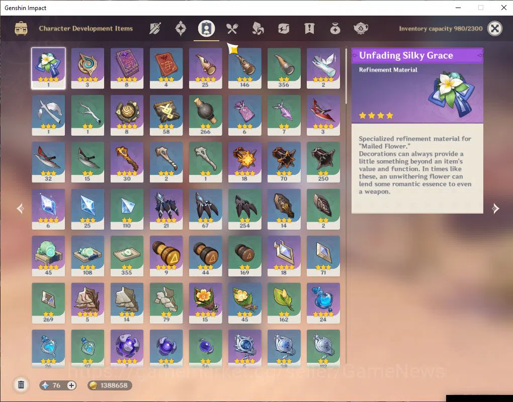 Genshin Impact Accounts ASIA|AR 59|14 Limit+9(*5WeP)|(ArlecchC1,Raiden,Clo image 10