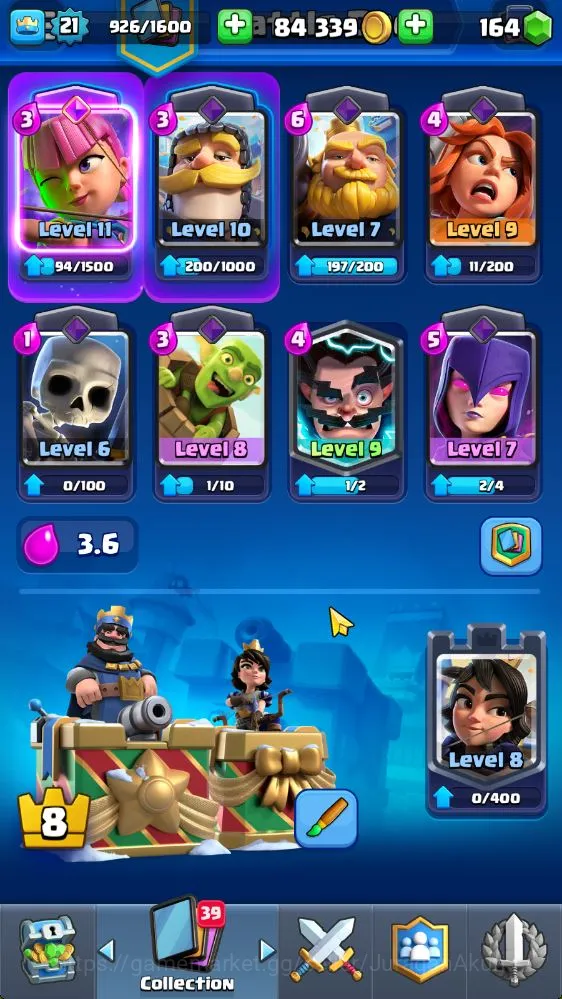 Clash Royale Accounts Midgame Lvl 21|Trophy 4049| KTL 8 | Card 70 | 1 EVO, 4 Legend, 16 Epic, 20 Rare, 26 Common | Gems 164 2