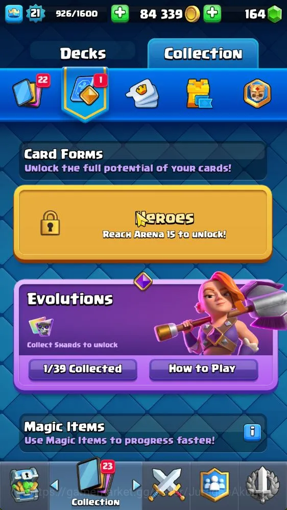 Clash Royale Accounts Midgame Lvl 21|Trophy 4049| KTL 8 | Card 70 | 1 EVO, 4 Legend, 16 Epic, 20 Rare, 26 Common | Gems 164 5