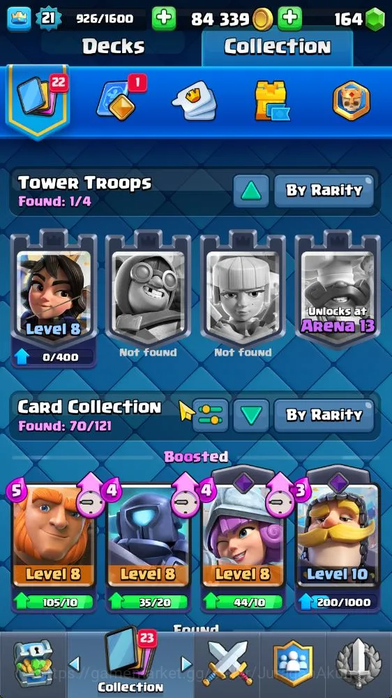 Clash Royale Accounts Midgame Lvl 21|Trophy 4049| KTL 8 | Card 70 | 1 EVO, 4 Legend, 16 Epic, 20 Rare, 26 Common | Gems 164 6