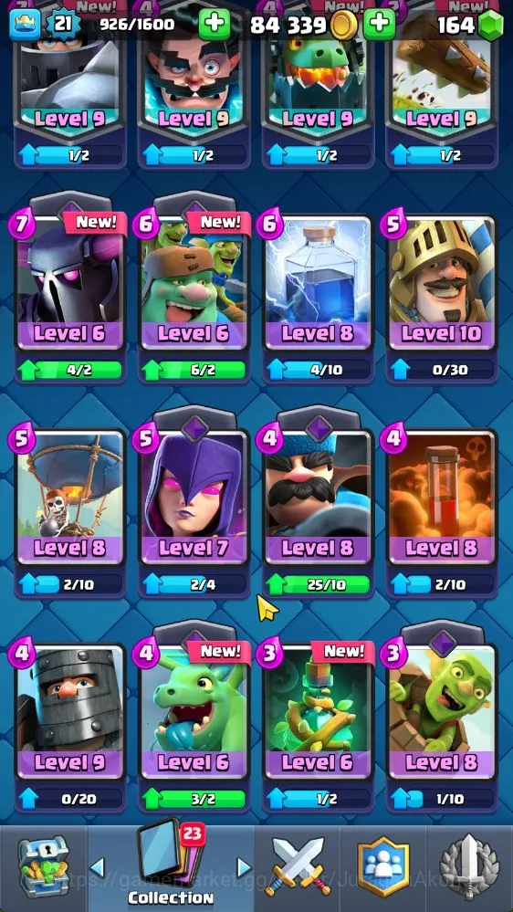 Clash Royale Accounts Midgame Lvl 21|Trophy 4049| KTL 8 | Card 70 | 1 EVO, 4 Legend, 16 Epic, 20 Rare, 26 Common | Gems 164 7