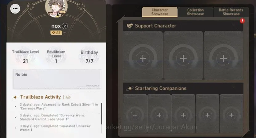 Asia|Starter|TL 21|3 Limited |Luocha,Archer,Danhengperm|Jarilo VI|MC Male|Take Mail|Check SS(HSR4298) Honkai Star Rail Mid Game Asia|Starter|TL 21|3 Limited |Luocha,Archer,Danhen image 1