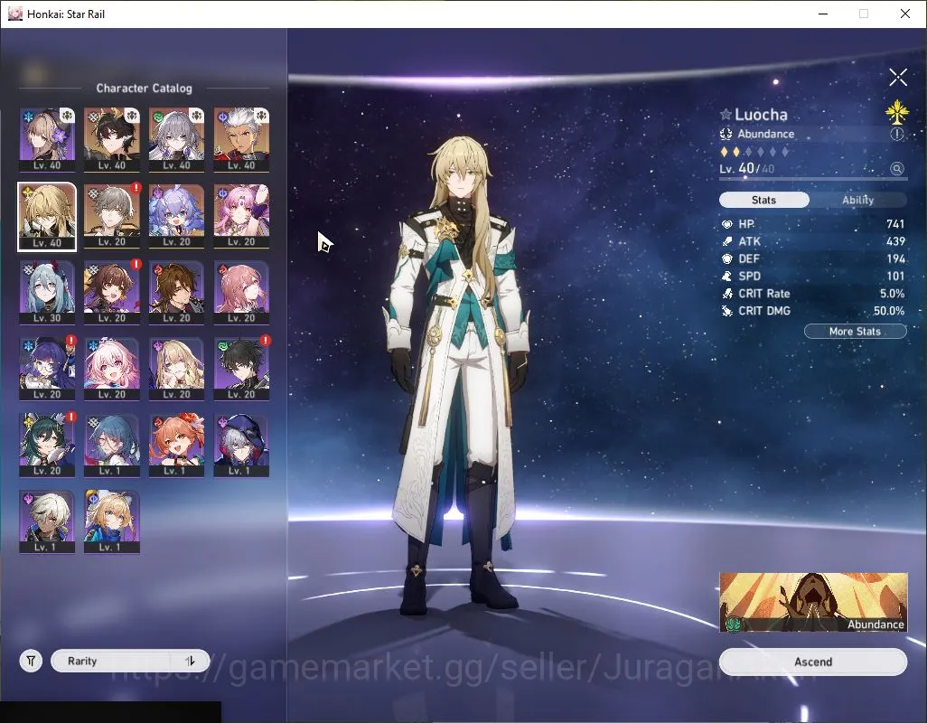 Honkai Star Rail Accounts Mid Game Asia|Starter|TL 21|3 Limited |Luocha,Archer,Danhengperm|Jarilo VI|MC Male|Take Mail|Check 3