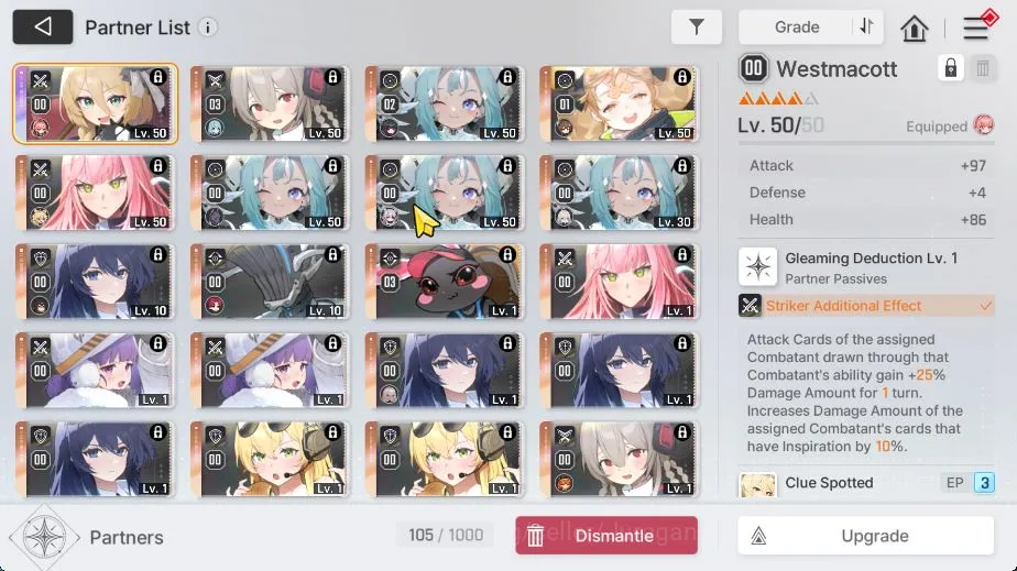 Chaos Zero Nightmare Accounts GLOBAL|Lv 51|8 SSR[Yuki,KhalipeM1,MagnaM1,RenoaM1,Mei Lin,Rin,Kayron] + 11 SR + 27 SSR 3