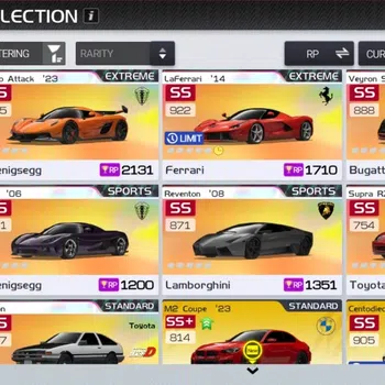 Racing Master Accounts SEA|Lvl 37|6 PL 2 Collab Initial D (Jesko Attack,Veyron SS,CCX,Reventon Etc) +56 Etc Car|50K DM|Log