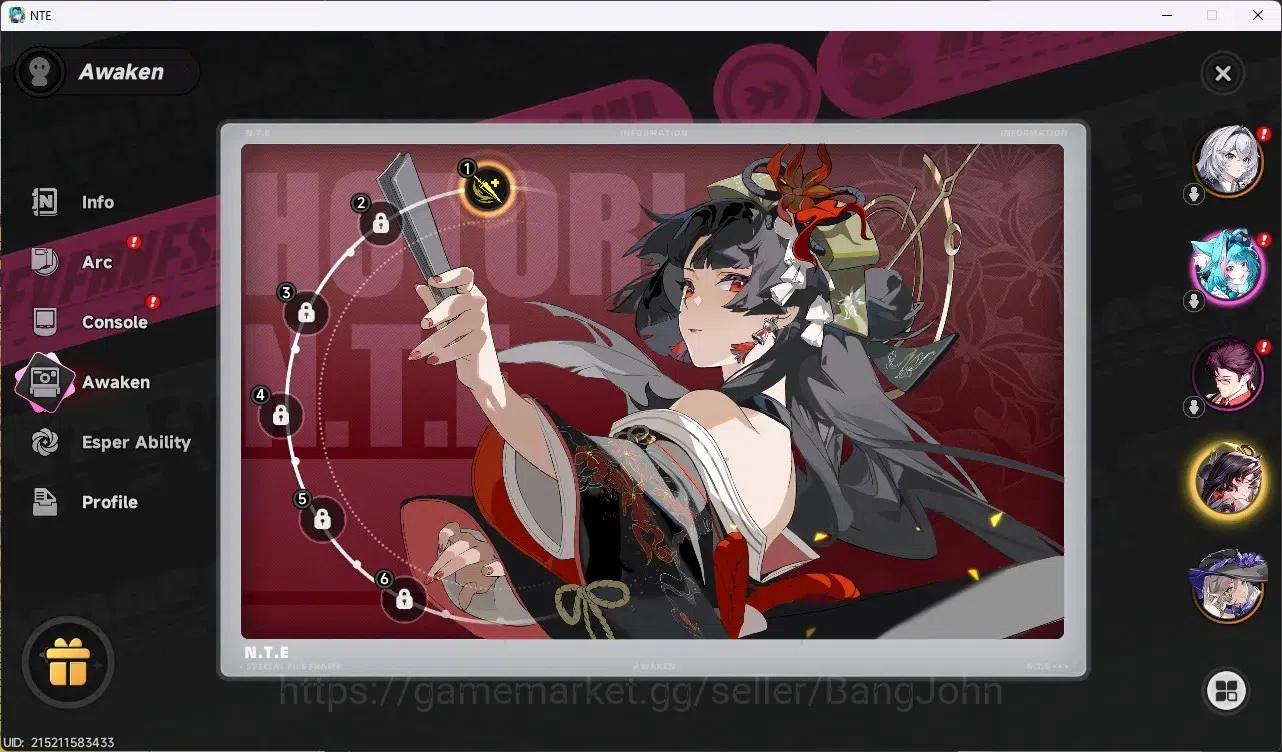 Neverness to Everness Accounts SEA|Lv.6|Starter|2 S-Class [Hotori Awakend 1], Jiu image 3