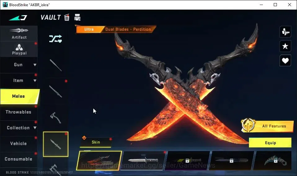Blood Strike Accounts ASIA|2 ETERNAL[ZERO,Desert Eagle]|ULTRA Melee Dual image 10