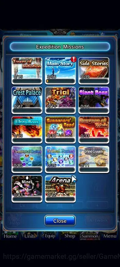 Grand Summoners Accounts Mid-Game Global|Rank 27|2 Ascend ( Young Inheritor Islid,Yuyuko Saigyouji)|Lpot 5 |Check SS(GS2575) 10