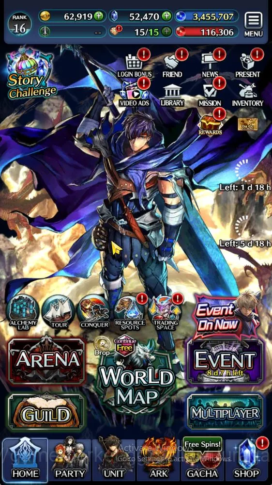 Global | Starter 52K Crystal + Goddess Lilaha + Other Units | Unclear Story Challenge | Code Only |Check SS(LC820) Last Cloudia Mid‑Game Global | Starter 52K Crystal + Goddess Lilaha + Ot image 1