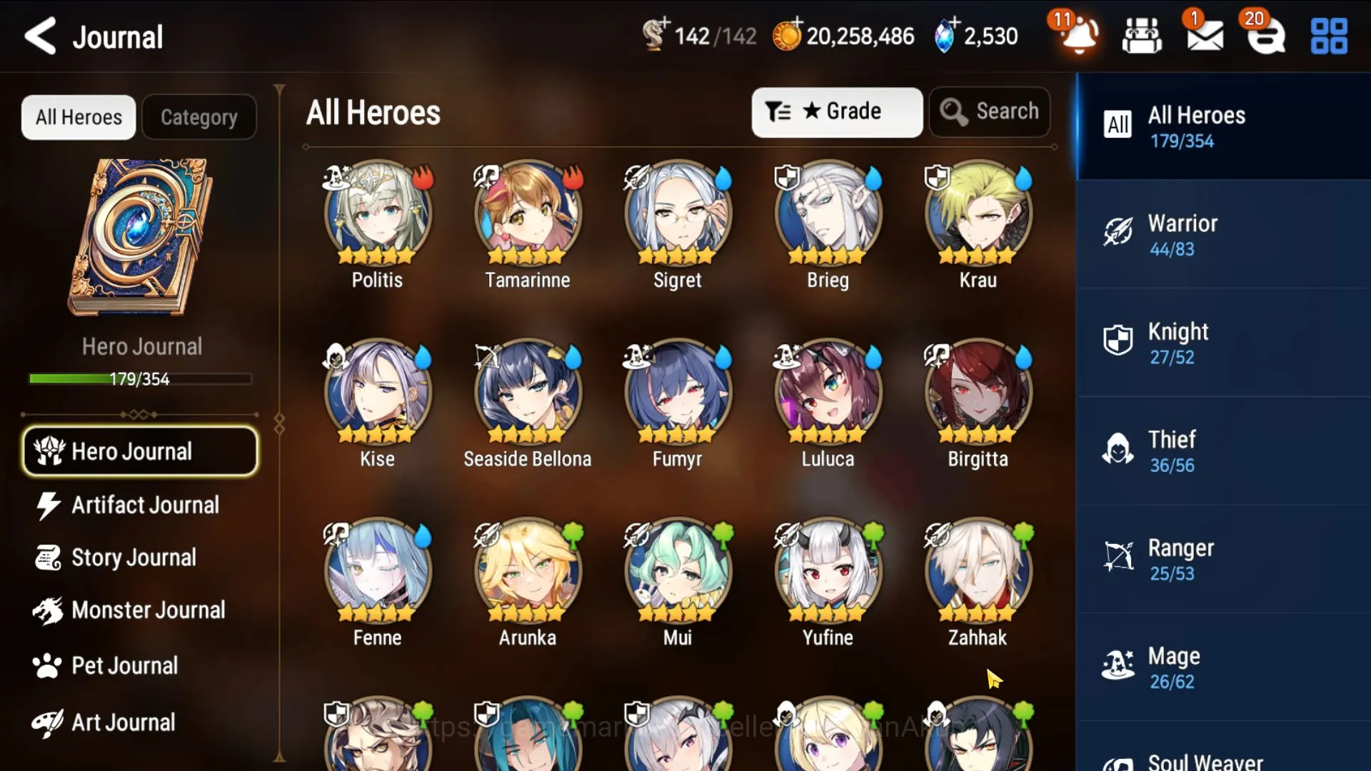 Epic Seven Accounts Mid-Tier Global|12ML(DP Aria,NC Landy,New k Adin,S Sez,DD Ray,Etc)179 Char,Limited Robin,Birgitta,|2k 8