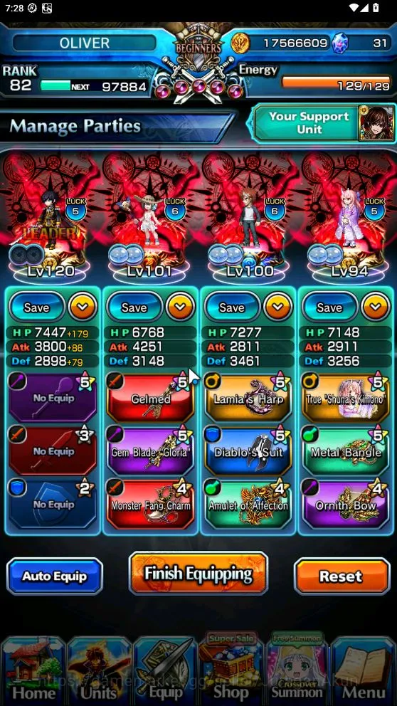 Grand Summoners Accounts Mid-Game Global|Rank 82|14 Ascend[ShunaTW,WH FenTW,Garb Roy,EShirou,Samurai 3