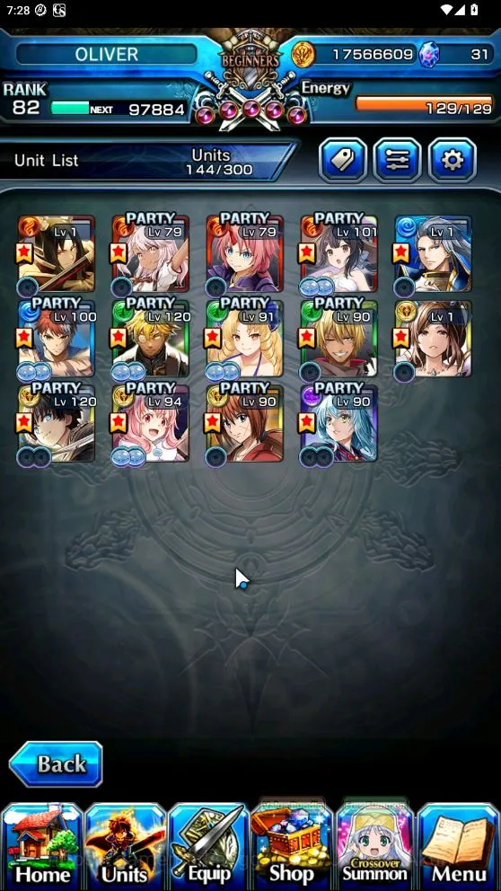 Grand Summoners Accounts Mid-Game Global|Rank 82|14 Ascend[ShunaTW,WH FenTW,Garb Roy,EShirou,Samurai 5