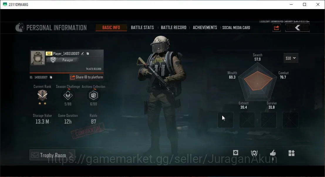 Arena Breakout Mid-Tier [MOBILE]SV 13,3 M|CV 12,3 M|Forest MP5,Gravekkeper image 1