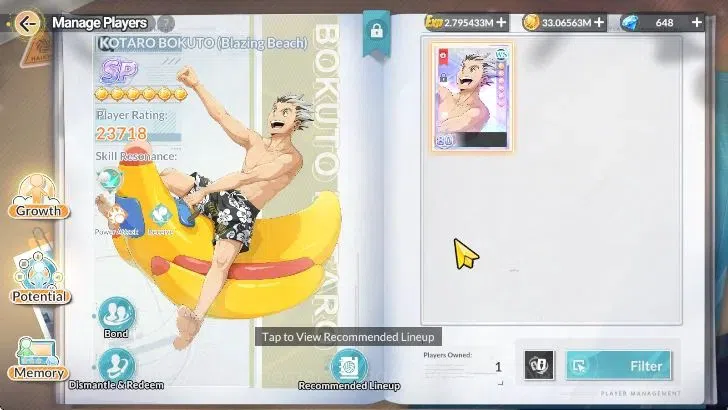 HAIKYU!! FLY HIGH Accounts SEA Lvl 58|1 SP (Bokuto)+Memo|5 UR (Ushijima,Hoshi image 1