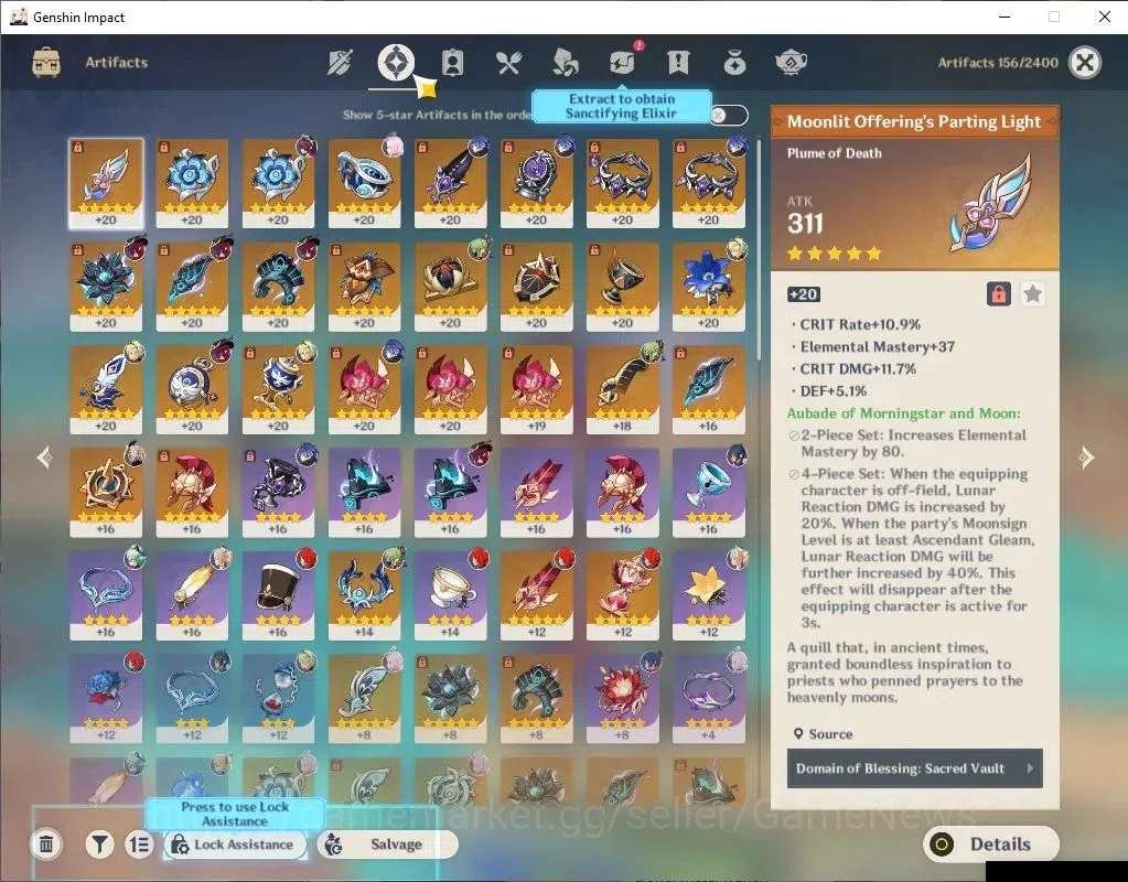 Genshin Impact Accounts ASIA|AR 54|2 Limited +22(*4Character)|FlinsC1,Chas image 6