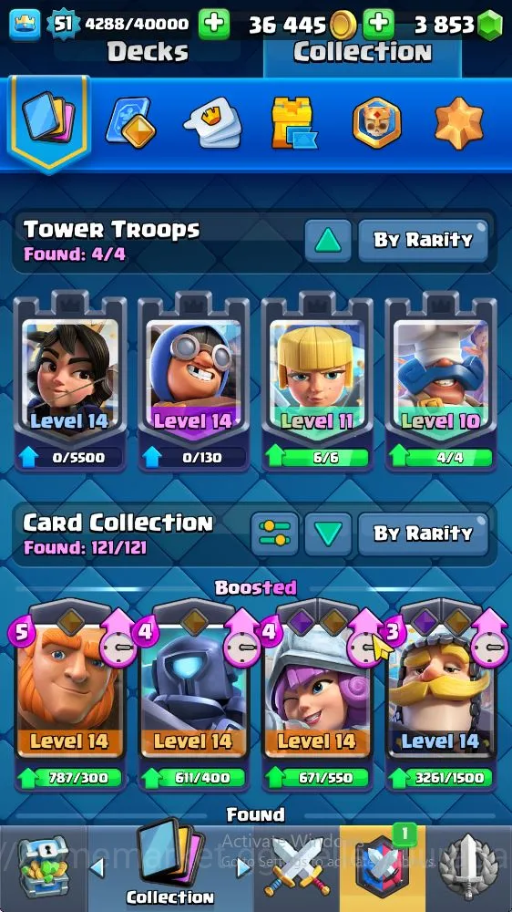 Clash Royale Accounts High-End Lvl 51|Trophy 9596|KTL 14|Limited Skin|Card 121|14 EVO,8 Champ,21 Legend,33 Epic,30 Rare,29 3