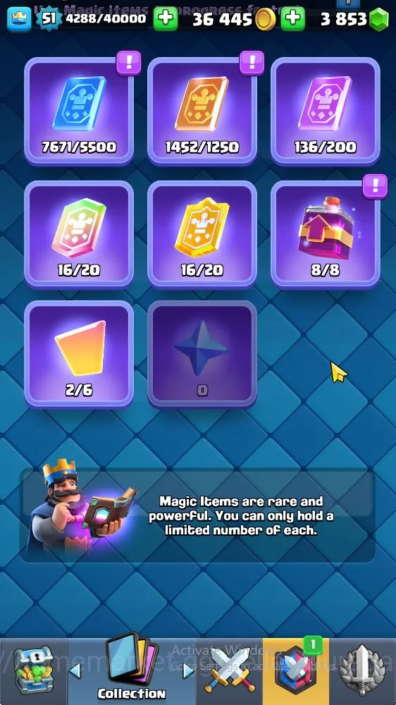 Clash Royale Accounts High-End Lvl 51|Trophy 9596|KTL 14|Limited Skin|Card 121|14 EVO,8 Champ,21 Legend,33 Epic,30 Rare,29 6