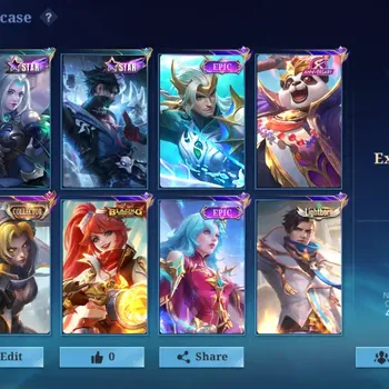 Mobile Legends: Bang Bang Accounts Collector Hero 93|Skins 145|Ex Glory 68|CC Nata,Fanny (Valentine,P Ace),LiBorn