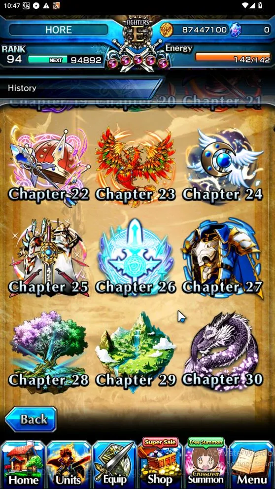 Grand Summoners Accounts Mid-Game Global|Rank 94|19 Ascend[MomoTW,IndexTW,UbelTW,GamagooriTW,Narberal,Young 5