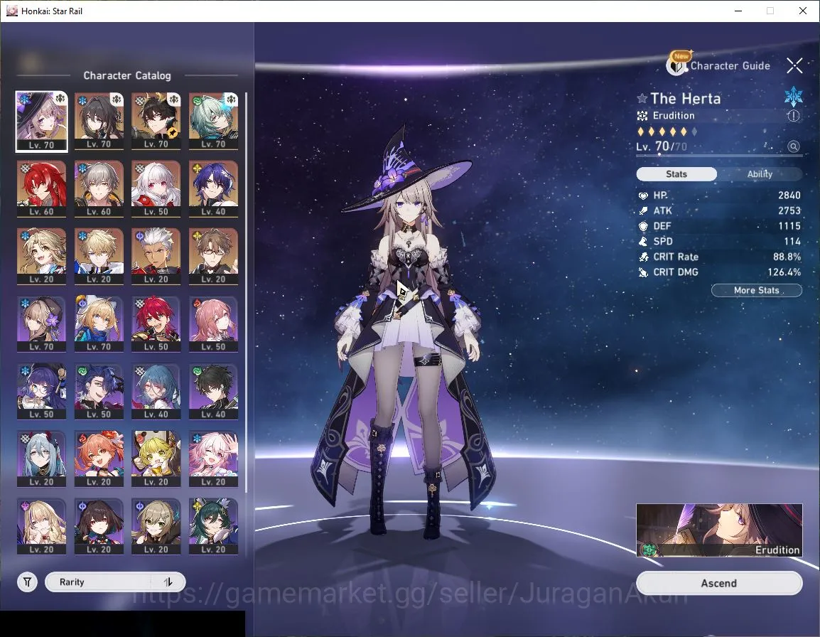 Honkai Star Rail Accounts Mid Game ASIA [TL56] 7 Limited(The Herta+Sign,DanHeng+Sign,Ruan 3