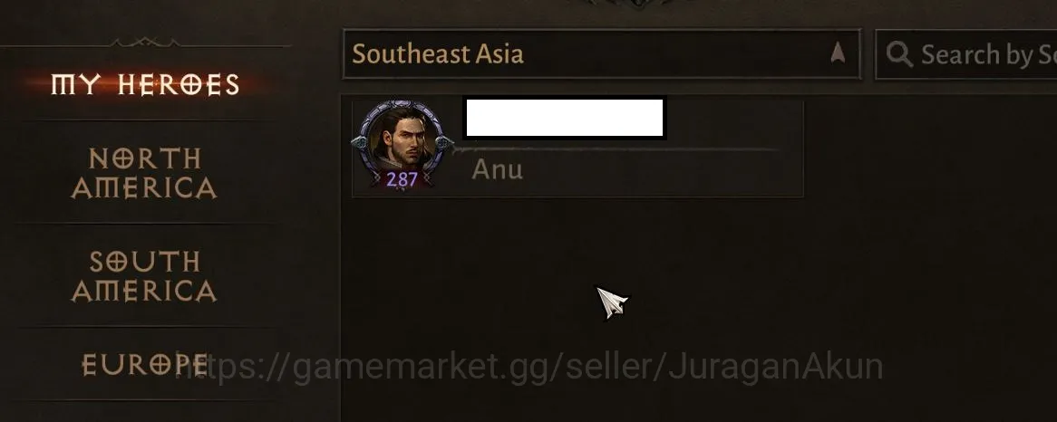 Diablo Immortal Accounts Mid-Tier SEA - Anu|Lv 60(287)|Ready Farm - Crusader 24478 CR + 580 Reso| Esessence Lvl 2 2/30 2