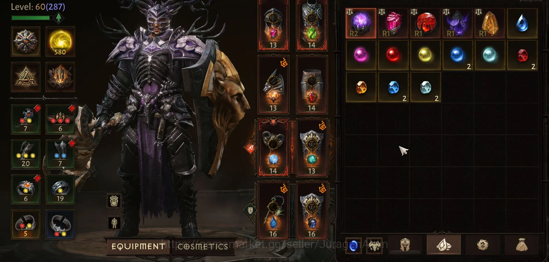 Diablo Immortal Accounts Mid-Tier SEA - Anu|Lv 60(287)|Ready Farm - Crusader 24478 CR + 580 Reso| Esessence Lvl 2 2/30 5